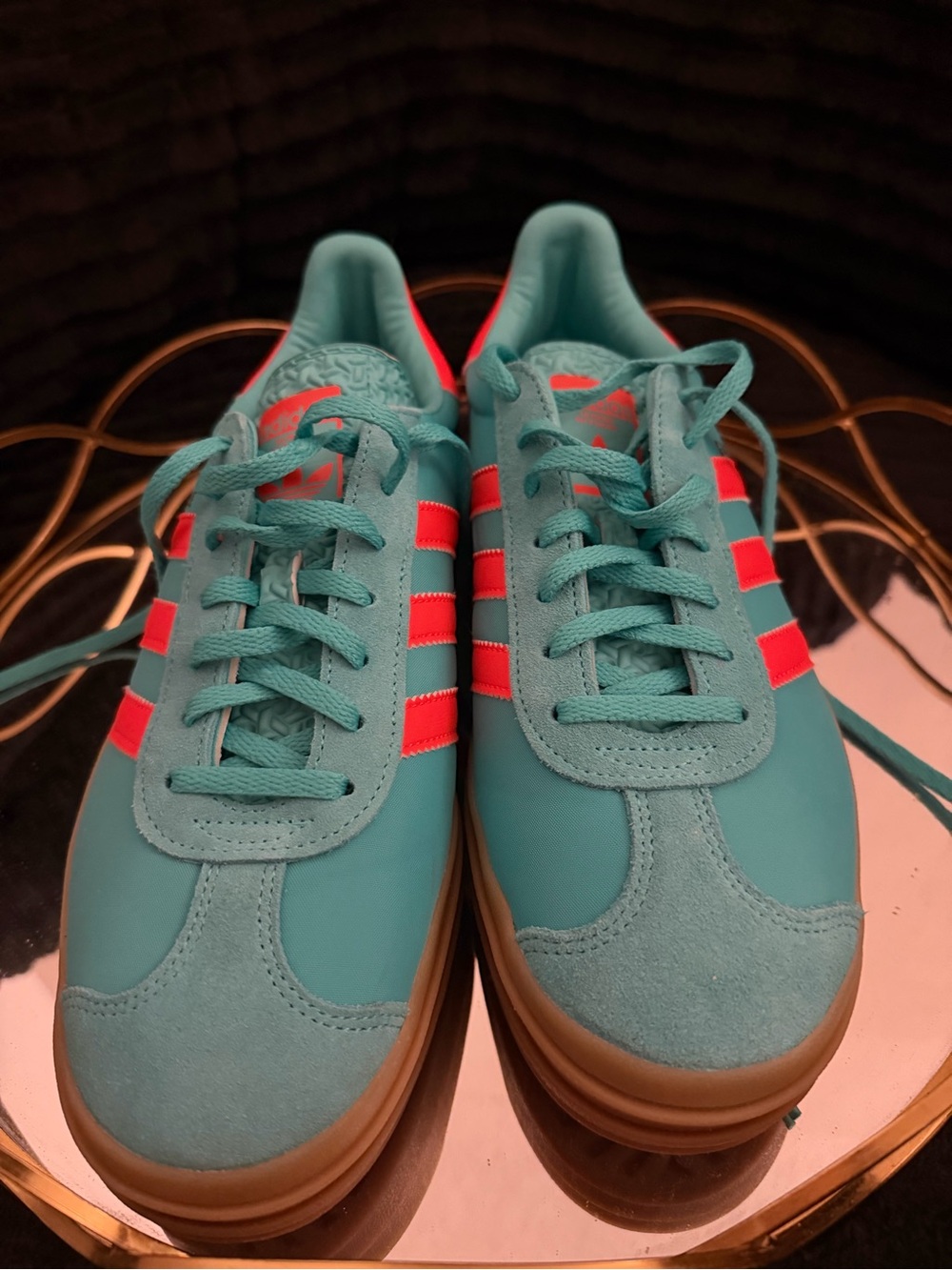 adidas Women's Teal and Coral Sneakers